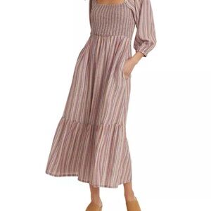 Marine Layer
Ivy Smocked Striped Maxi Dress XL